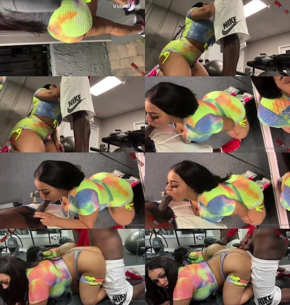 Ghetto Couple big butt get fuck in the gym