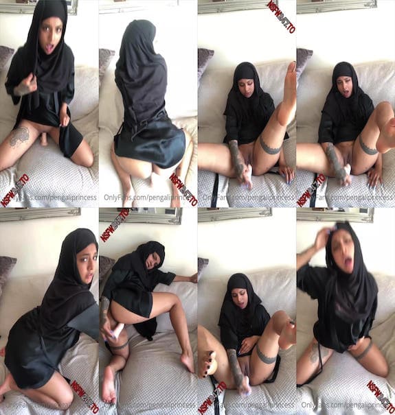 Yasmina Khan hot girl in niqab dildo fucking video