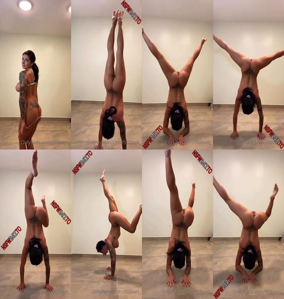 Dawn Marie hot nude yoga video