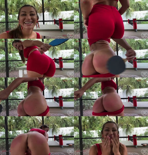 Dani Daniels 100 ping pong spanks challenge