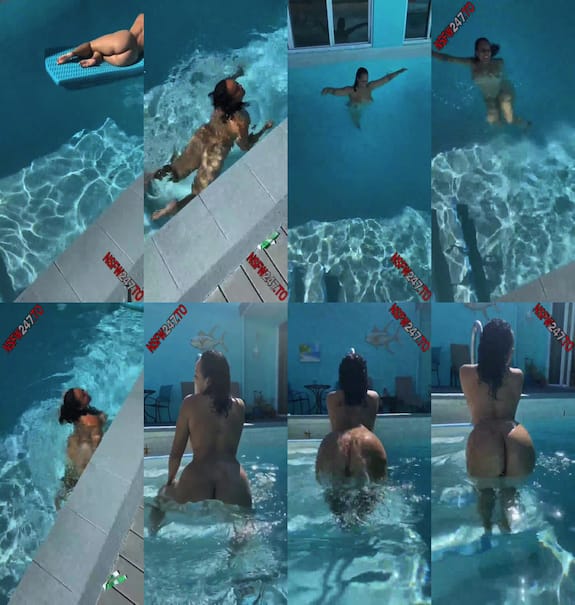 Emily Cheree nude girl teasing in swimming pool