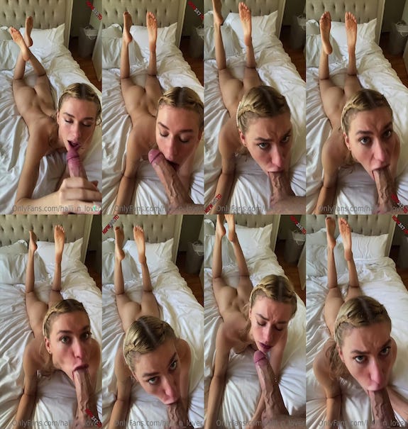 Halli N Lover POV blowjob on bed