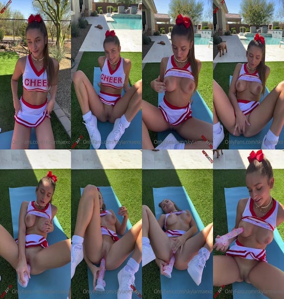 Skylar Mae cheerleader masturbation