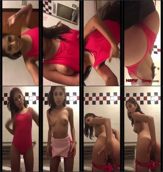 Violet Summers resteurant toilet quick pussy play snapchat p.