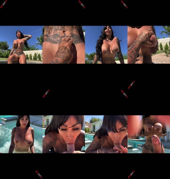 Brittanya Razavi swimming pool blowjob