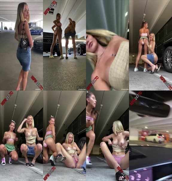 Heidi Grey and Violet Summers rubbing our clits with our butt plugs in a public parking garage snapchat premium 2020/08/22