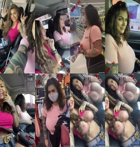 Dakota James and Ana Lorde driving and boobs flashing snapchat premium 2020/09/19