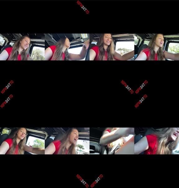 Dani Daniels public show in car while driving snapchat premium 2021/02/27